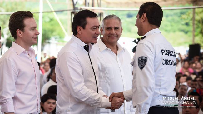 El secretario de Gobernación, Miguel Ángel Osorio Chong, vino a Chiapas a trabajo de seguridad, en el programa de aseguramiento de la frontera sur.