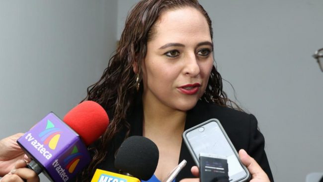 Fabiola Ricci Diestel, presidenta de la comisión de Protección Civil del H. Congreso del Estado.