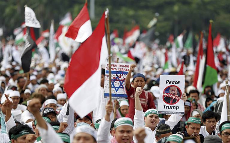 80 mil indonesios, según la policía, se reunieron en Yakarta/Foto/Reuters
