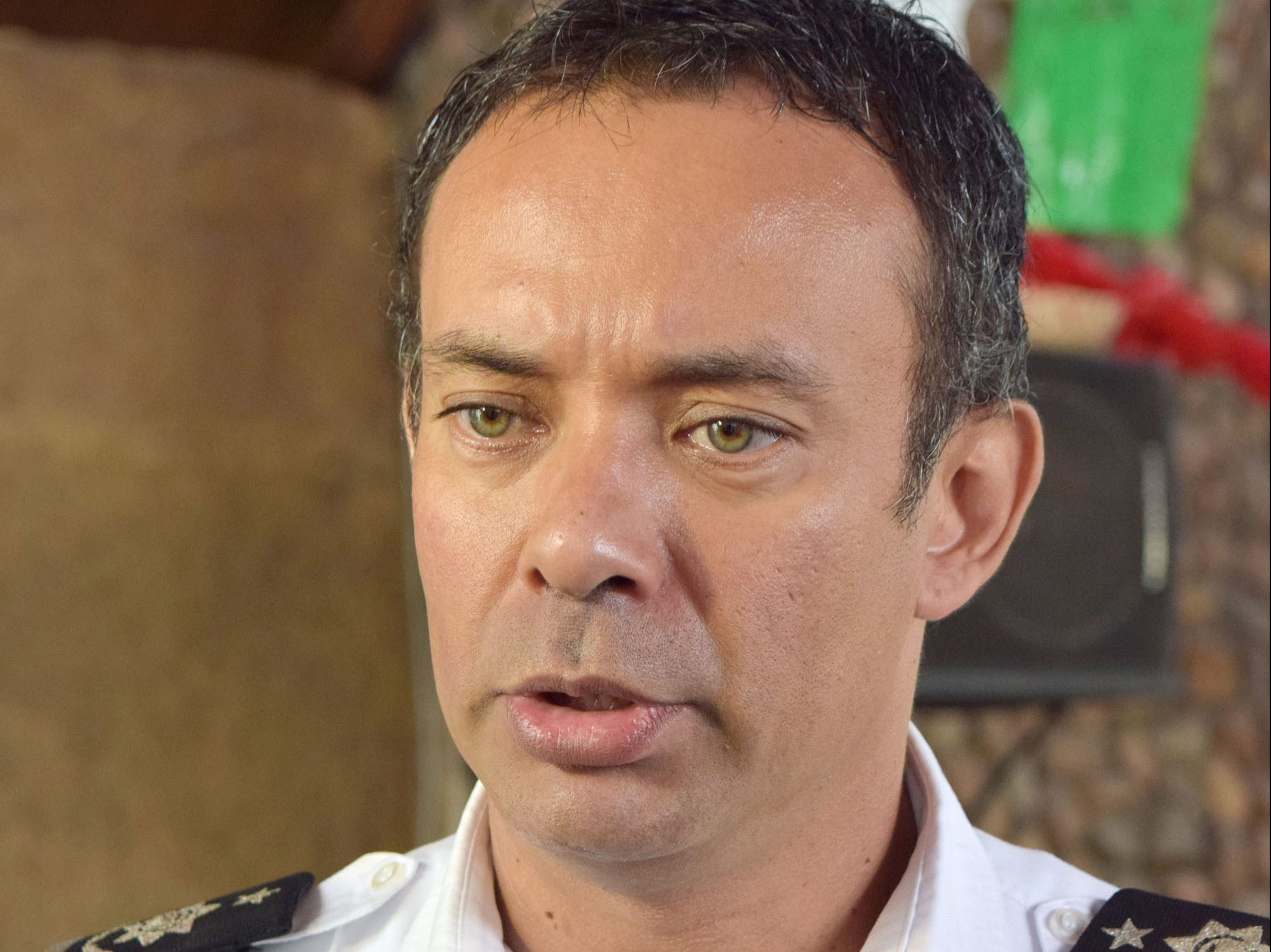 Moisés Grajales Monterrosa, secretario de Seguridad Pública, Tránsito y Vialidad Municipal.