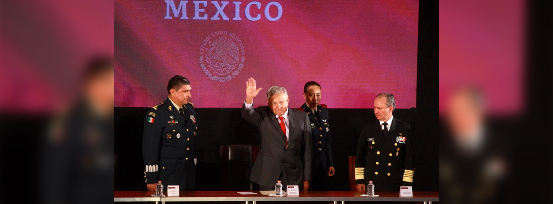 El presidente Andrés Manuel López Obrador presidió el curso Estándares Constitucionales de la Actuación de la Guardia Nacional. Foto Luis Castillo / ‘La Jornada’