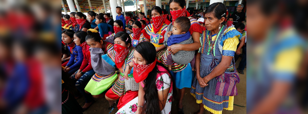 Indígenas en la comunidad zapatista La Realidad en Chiapas. Foto Víctor Camacho/ archivo