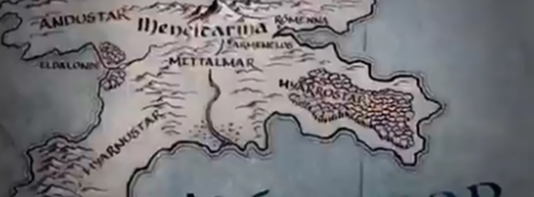 El señor de los anillos se situará en la Segunda Edad del Sol, tal y como reveló el mapa de la Isla de Númenor. Imagen Twitter @LOTRonPrime