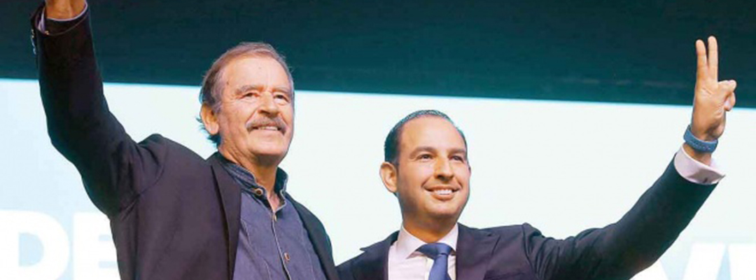 Marko Cortés, dirigente nacional del PAN, dio la bienvenida al partido al expresidente Vicente Fox, quien en diciembre de 2012 no renovó su afiliación al PAN, por lo que prácticamente ya no era miembro. Foto/Karina Tejada