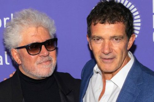 Pedro Almodóvar y Antonio Banderas previo a la presentación de la película "Dolor y Gloria", en la edición 57 del Festival de Cine de NY. Foto/ Ap