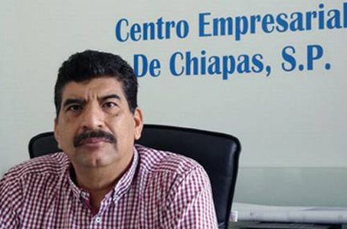 Isaías Alfaro Castellanos, presidente del Centro Empresarial de Chiapas.
