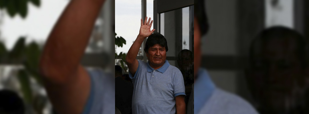 Lo primero será darle “tiempo y libertad”, y que se sienta en México como en su casa, indicó López Obrador sobre Evo Morales (en la imagen), en su conferencia de prensa de este miércoles 13 de noviembre. Foto Alfredo Domínguez