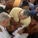 El presidente López Obrador al inicio de su encuentro con el pueblo chontal de la comunidad Tamulté de las Sabanas. Imagen tomada de la transmisión en vivo