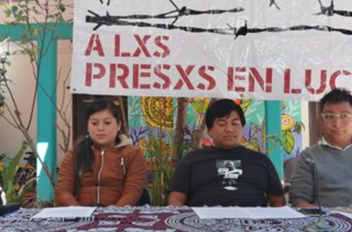 Anuncio del inicio de la huelga de hambre de cuatro presos tzotziles en cárceles de Comitán y San Cristobal. Foto @CdhFrayba