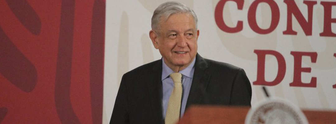 El presidente Andrés Manuel López Obrador durante la conferencia matutina en Palacio Nacional. Foto Notimex