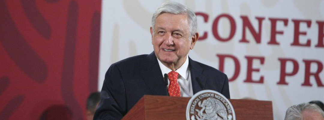 El presidente López Obrador durante su conferencia matutina de este 12 de mayo. Foto Notimex