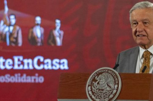 El presidente Andrés Manuel López Obrador durante su conferencia de prensa matutina en Palacio Nacional, el 23 de junio de 2020. Foto Cuartoscuro