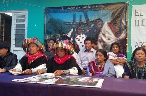 Conferencia de prensa de la organización “Las Abejas”, en San Cristóbal de las Casas, Chiapas, en el 2016. Foto Elio Henríquez / Archivo