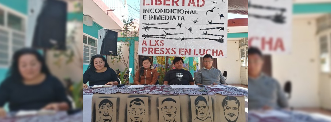En imagen de archivo, el Centro de Derechos Humanos Fray Bartolomé de Las Casas anuncia la huelga de hambre de cuatro presos tzotziles en cárceles de Comitán y San Cristobal. Foto tomada del Twitter de @CdhFrayba