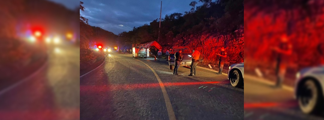 La SSyPC mantiene dispositivo vial y de rescate a la altura del KM 204+300 del tramo carretero La Trinitaria - Frontera Comalapa. Foto tomada del Twitter de @SSyPC_Chiapas