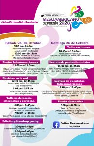 Programa del Festival Mesoamericano de Poesía 2020