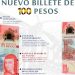 Imagen del nuevo billete de cien pesos.