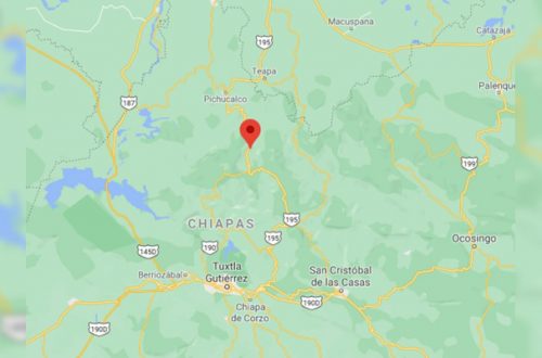 En el municipio de Ixhuatán, Chiapas, se reportó el enfrentamiento entre grupos armados, el 29 de enero de 2021. Foto tomada de Google Maps