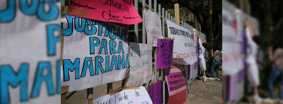 Estudiantes chiapanecos exigen justicia por el probable feminicidio de la estudiante Mariana Sánchez de la Unach. Foto Cuartoscuro / Archivo
