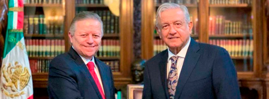 El presidente Andrés Manuel López Obrador y el ministro presidente de la SCJN, Arturo Zaldívar, en Palacio Nacional en 2019. Foto archivo: Cuartoscuro