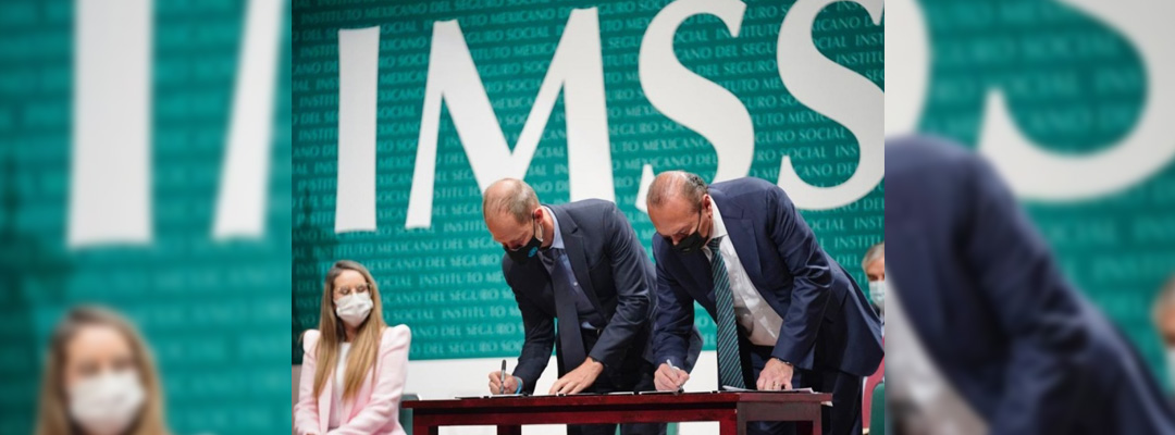 Signaron este acuerdo el secretario general del IMSS, Marcos Bucio Mújica, en representación del director general del Seguro Social, Maestro Zoé Robledo, y el representante de UNICEF en México, Christian Skoog