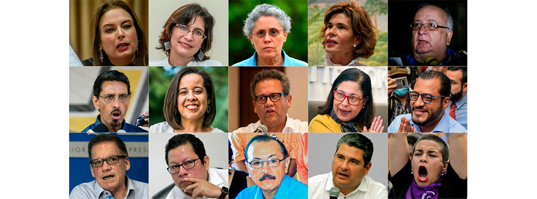 El gobierno de Daniel Ortega ha detenido a 18 opositores (cinco precandidatos, una ex primera dama, dos ex guerrilleros, dos ex vicecancilleres, dos empresarios y cuatro activistas). Foto Afp