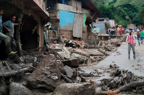 Así se ve la ciudad de Mérida por las inundaciones. Foto Ap