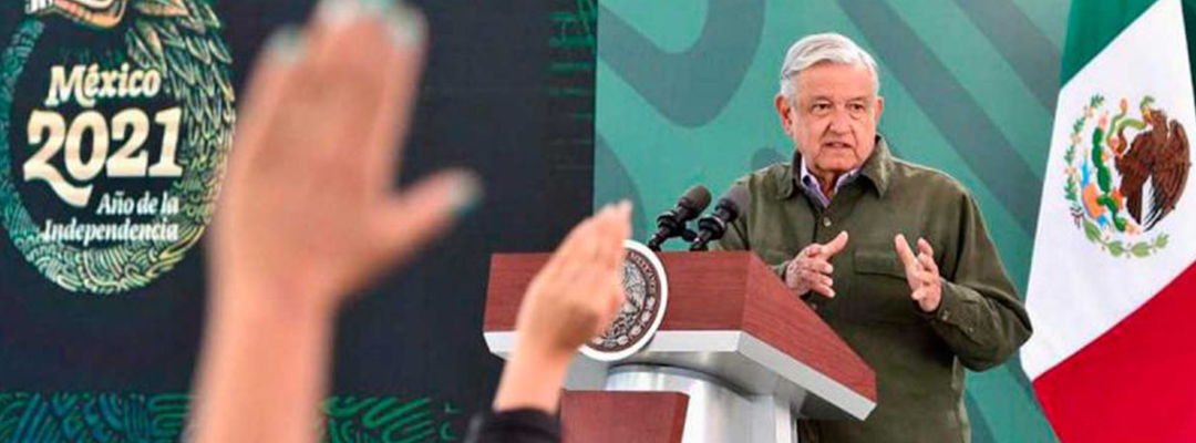 El presidente Andrés Manuel López Obrador durante su conferencia en Oaxaca. Foto: Presidencia