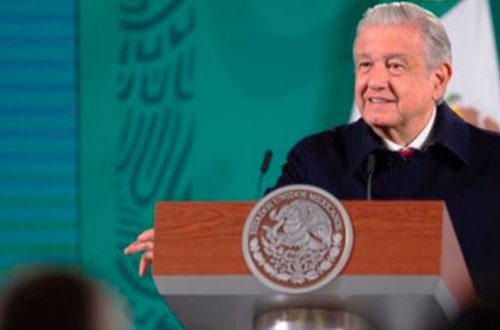 El presidente Andrés Manuel López Obrador durante su tradicional conferencia matutina en Palacio Nacional. Foto: Presidencia