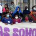 Mujeres guatemaltecas Achi realizan una manifestación al inicio del juicio contra cinco exmiembros de las patrullas civiles guatemaltecas. Foto Afp