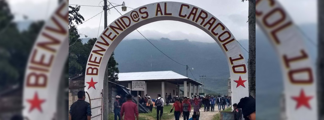 Un grupo de 15 hombres armados atacó este lunes la comunidad autónoma zapatista 16 de Febrero, ubicada en el municipio Lucio Cabañas, del oficial Ocosingo, en Chiapas. Foto tomada del sitio de https://frayba.org.mx/