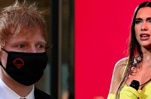 Los cantautores británicos Ed Sheeran y Dua Lipa. Foto Afp / Archivo