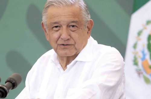 El presidente Andrés Manuel López Obrador durante su conferencia desde Tapachula, Chiapas, el 11 de marzo de 2022. Foto cortesía Presidencia