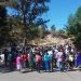 Mujeres indígenas nahuas bloquearon la carretera de Chilapa a José Joaquín de Herrera para pedir recursos económicos para diversos proyectos. Foto ‘La Jornada’