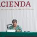 Raquel Buenrostro, jefa del Servicio de Administración Tributaria, durante la conferencia de hoy. Foto José Antonio López