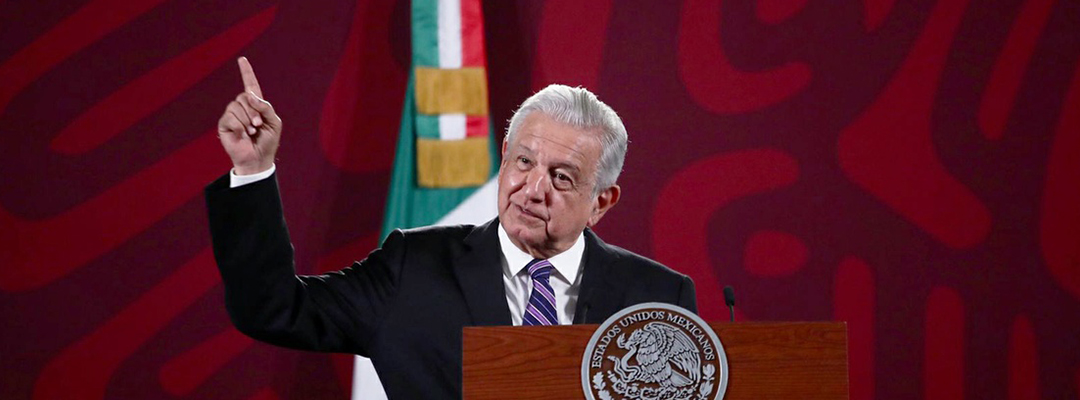 El presidente Andrés Manuel López Obrador durante su conferencia matutina en Palacio Nacional, en la Ciudad de México, el 11 de abril de 2022. Foto Luis Castillo