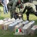 Elementos del Ejército mexicano durante el aseguramiento de la droga. Foto Sedena