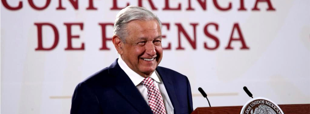 El presidente de México, Andrés Manuel López Obrador, durante su conferencia matutina en Palacio Nacional, en la Ciudad de México, el 27 de junio de 2022. Foto María Luisa Severiano