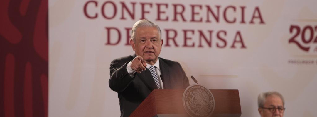 El presidente Andrés Manuel López Obrador durante la conferencia de prensa matutina en Palacio Nacional, el 28 de junio de 2022. Foto Pablo Ramos