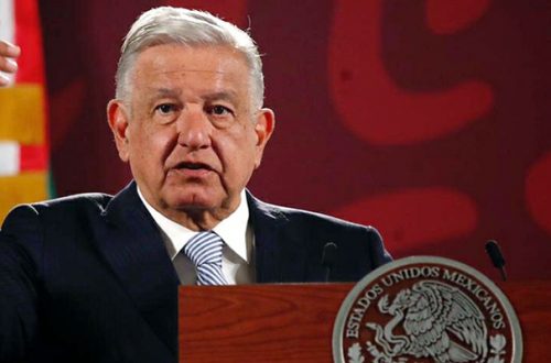 El presidente de México, Andrés Manuel López Obrador, durante su conferencia matutina en Palacio Nacional, en la Ciudad de México, el 24 de agosto de 2022. Foto Cristina Rodríguez