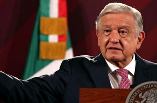 El presidente de México, Andrés Manuel López Obrador, durante su conferencia matutina en Palacio Nacional, en la Ciudad de México, el 29 de mayo de 2023. Foto María Luisa Severiano