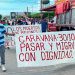 Pie de Foto.- El contingente promovió la convocatoria para sumarse a una Caravana para salir de Tapachula el próximo 30 de octubre hacia la frontera con Estados Unidos. Foto Edgar H. Clemente