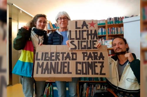 Pie de Foto.- En semanas previas, colectivos y grupos exigieron con diversas acciones la libertad de Manuel Gómez Vázquez. Foto tomada de X @CdhFrayba
