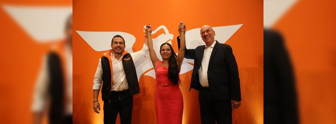 Pie de Foto.- Karla Irasema Muñoz registró como candidata a gobernar Chiapas por el partido Movimiento Ciudadano. Foto @MovCiudadanoMX