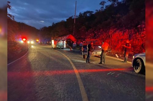 La SSyPC mantiene dispositivo vial y de rescate a la altura del KM 204+300 del tramo carretero La Trinitaria - Frontera Comalapa. Foto tomada del Twitter de @SSyPC_Chiapas