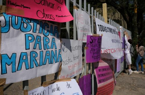 Estudiantes chiapanecos exigen justicia por el probable feminicidio de la estudiante Mariana Sánchez de la Unach. Foto Cuartoscuro / Archivo