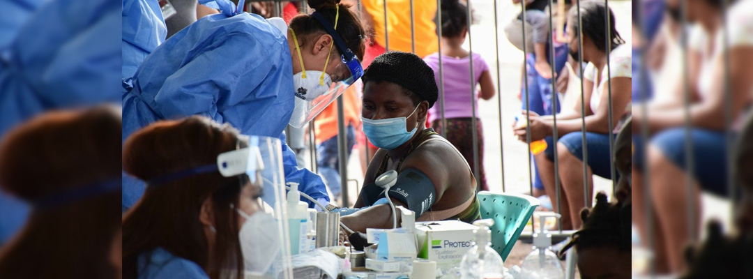 Módulo de atención médica para migrantes en Tapachula, el 16 de agosto de 2021. Foto Cuartoscuro