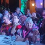 Pie de Foto.- Aleida Guevara (segunda de derecha a izquierda), durante el Foro Sindical Internacional Jovel que se realiza en San Cristóbal de Las Casas, Chiapas. Foto Elio Enríquez