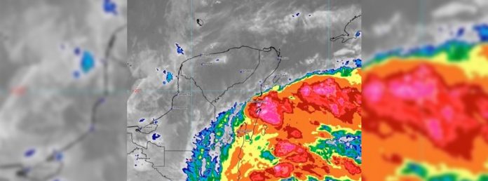 Pie de Foto.- Debido a su amplia circulación, se prevén lluvias intensas en Quintana Roo; muy fuertes en Campeche, y fuertes en Chiapas, Tabasco y Yucatán. Foto @conagua_clima