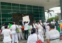 Pie de Foto.- Enfermeras del IMSS-Bienestar ya han exigido justicia laboral / Alejandro Gómez / Diario del Sur